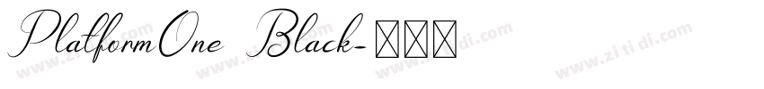 PlatformOne Black字体转换